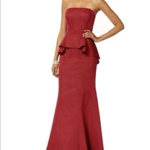 Adriana papel red peplum dress